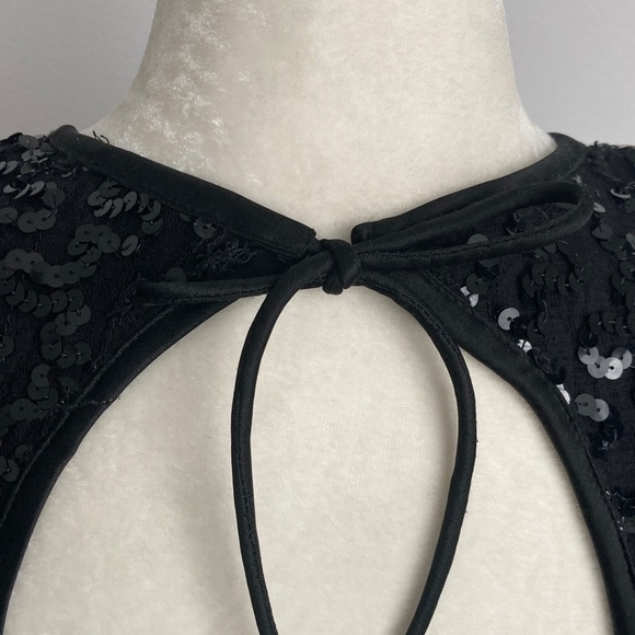 Vintage Sequins Lace Dress with Open Back - Picture 10 of 15